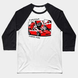 Mazda Miata MX5, JDM Car Baseball T-Shirt